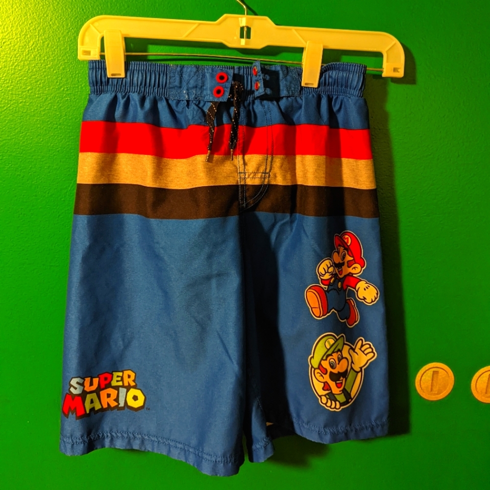 Mario swim trunks